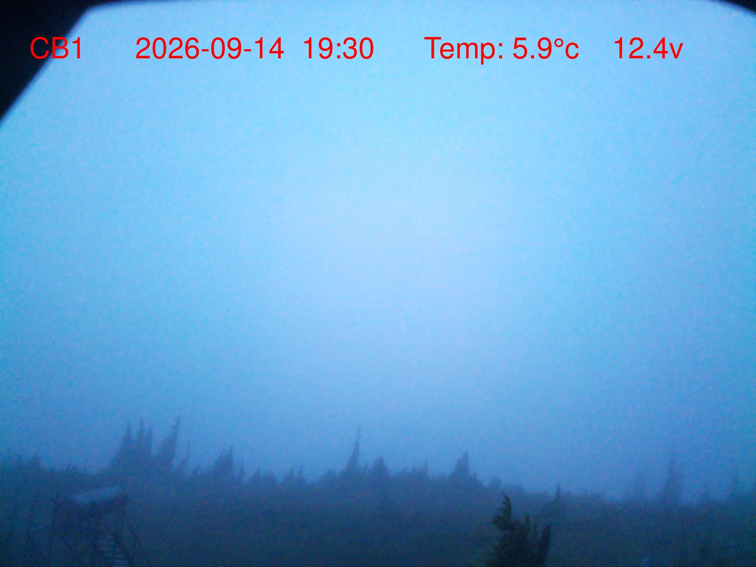 Latest view from the Chocolate Bowl Rescue Cache webcam
