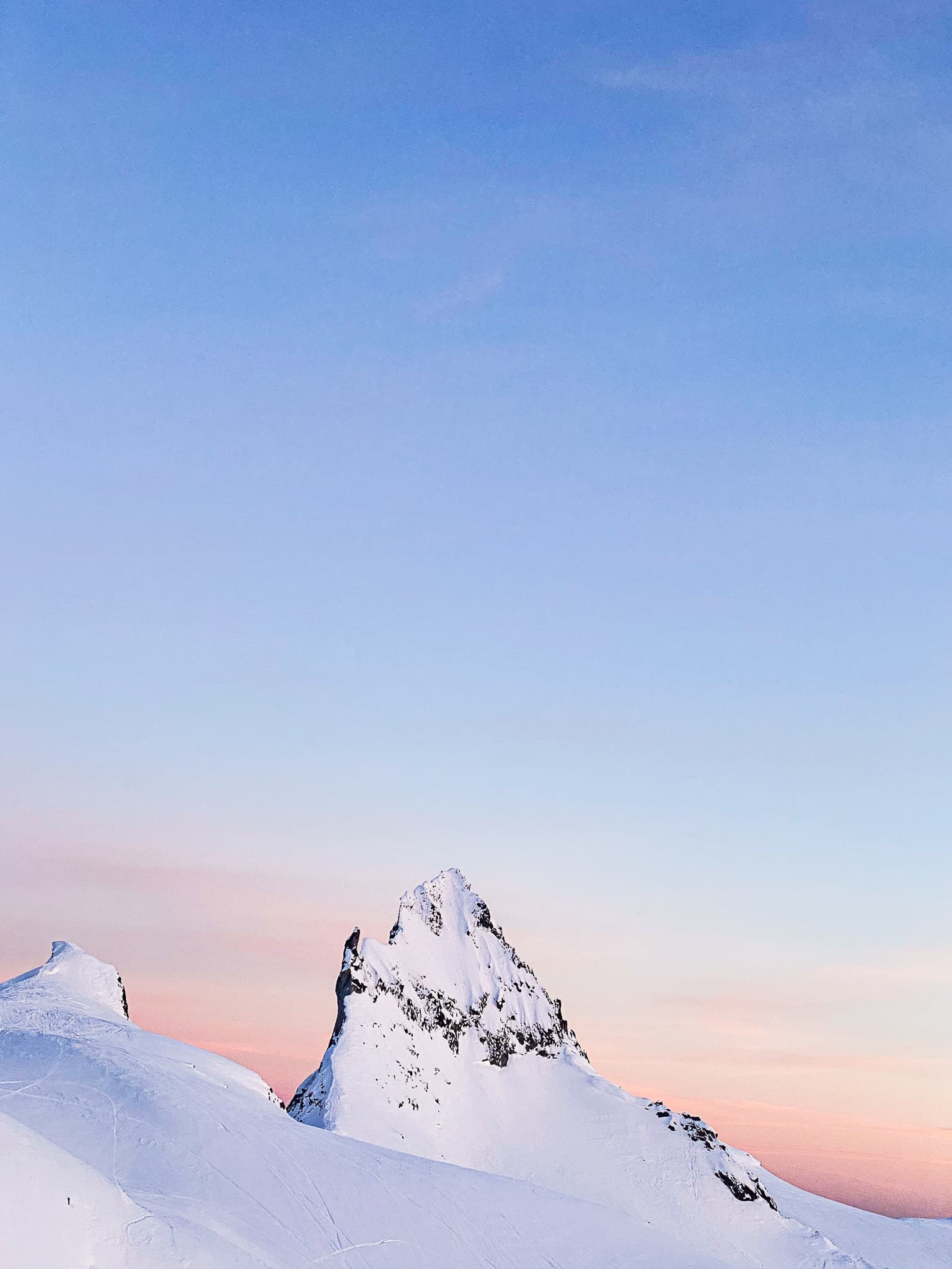Mt Fee at sunset above the Callaghan Valley